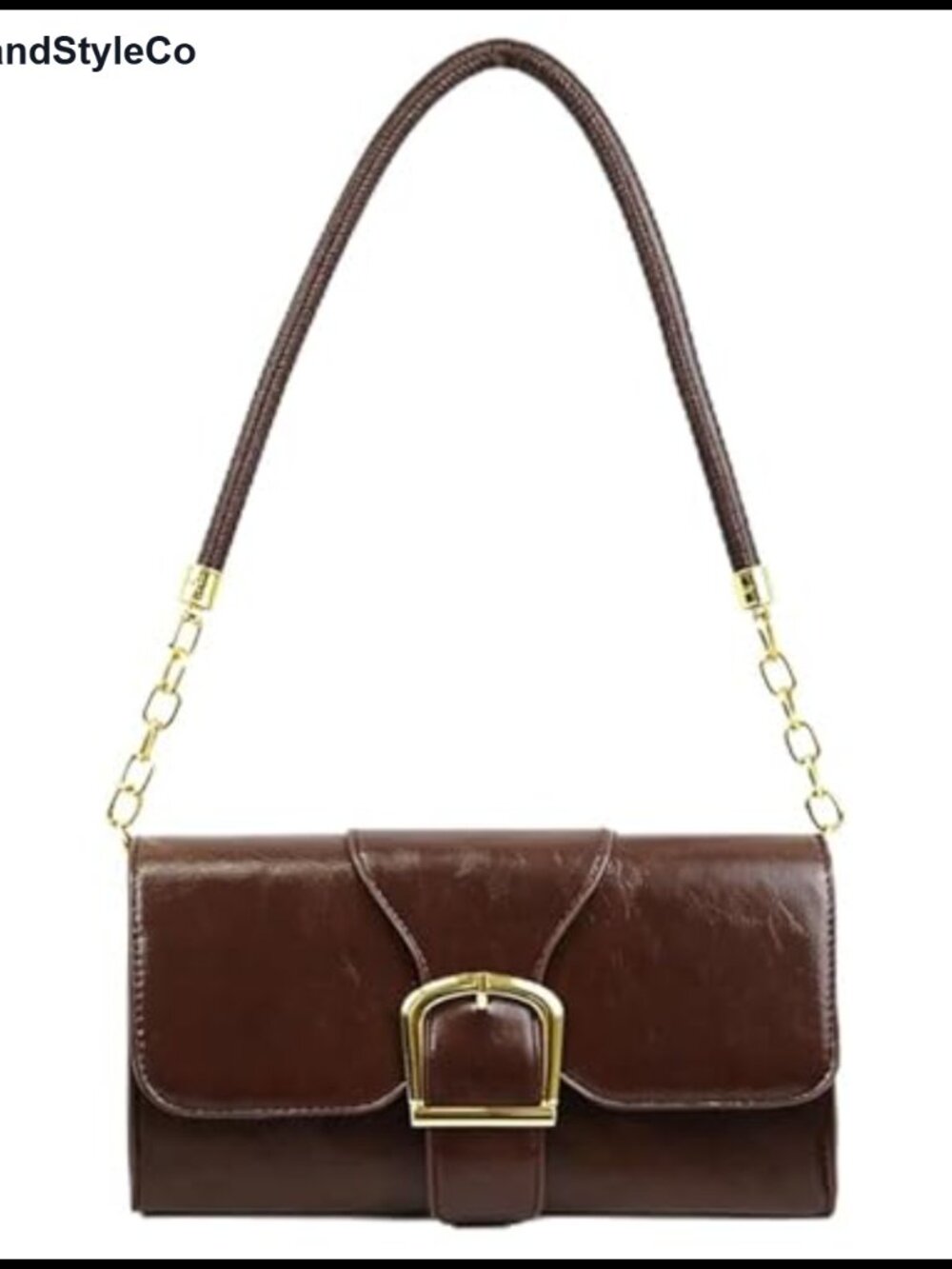 Faux Leather Shoulder Bag Small Rectangular Sling Purse for Women